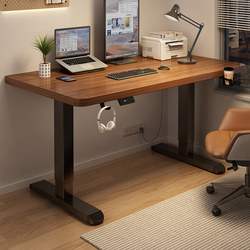 Adjustable Computer Desk for Bedroom, Home Use, Desktop Electric Solid Wood Adjustable Study Desk, Office Gaming Desk, Workbench