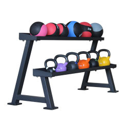 Double-layer kettlebell rack multi-functional gym commercial private training studio manufacturer direct supply kettlebell placement rack combination rack