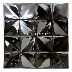 3D Stereo Metal Stainless Steel Mosaic Tile Wall Stickers Bar Restaurant Bar Counter Decoration Background Wall Art Wall Tiles