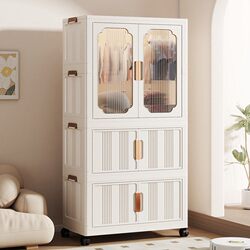 Simple Household Wardrobe, Dormitory Clothes Storage Cabinet, Children's and Adult Wardrobe, Baby and Kids' Closet