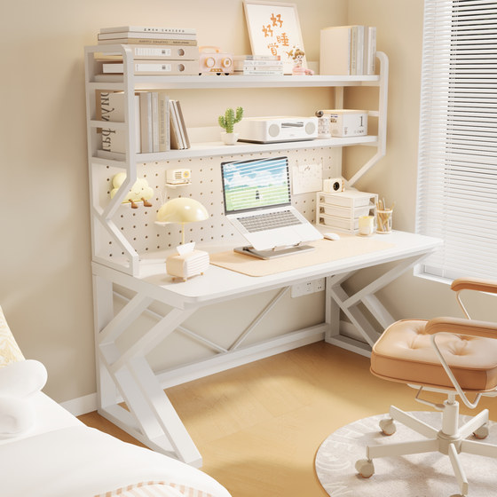 
Hole board computer desk desktop home desk bookshelf integrated office desk student study desk bedroom e-sports desk