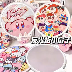 Cartoon Foldable Small Fan with Reflector for Taking Photos, Portable Children's Fan, Cute and Portable for Summer Storage