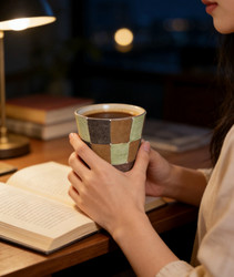 Jingdezhen Handmade Vintage Coffee Cup and Saucer Set, Rustic Pottery Afternoon Tea Set, Antique Cup