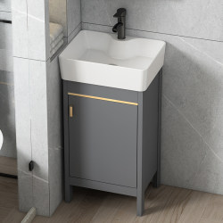 Small Bathroom Cabinet Set, Floor-Standing Washbasin Cabinet, Washbasin Cabinet, Ultra-Narrow Washstand for Balcony