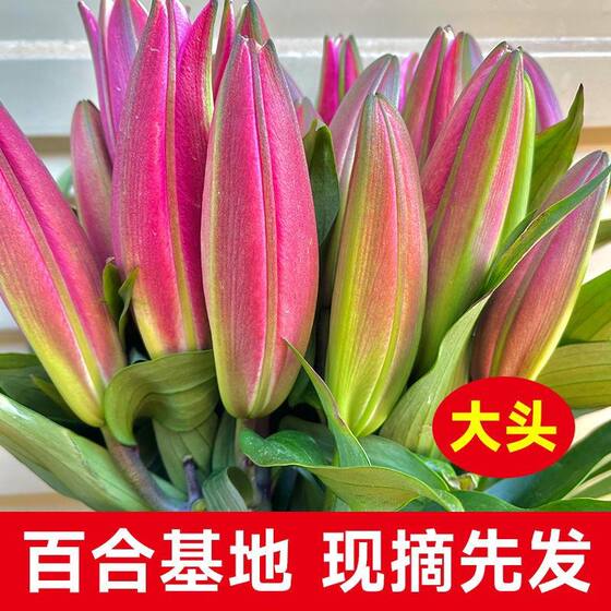 
Flower bouquet Yunnan flower base straight hair perfume lily express delivery in the same city water-raised flower arrangement fresh roses