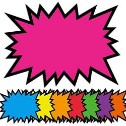 Fluorescent Explosion Stickers Pop Advertising Paper Labels Colorful Price Tags Blank Supermarket Product Promotion Price Tags