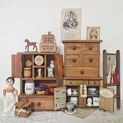 Miniature Dollhouse Toy Display Stand Organizer Mini Storage Cabinet Desktop