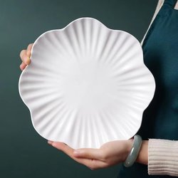 Plate ins High-Quality Ceramic Hotel and Home Use Pasta Plate, Hot and Cold Dish Plate, Steak Western Food Plate, Flower Plate