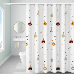 Bathroom Shower Curtain, Quick-Drying Waterproof Fabric, Machine Washable, Mildew-Proof, No Drilling Required, Bathroom Curtain, Shower Curtain, Partition Door Curtain
