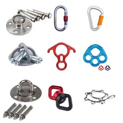 Aerial Yoga Hammock Accessories Trx Fixed Plate Swing Sandbag Hanging Plate Automatic Lock Universal Ring Climbing Rope Carabiner