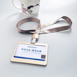 New Product New Version of Digital Tour Guide Card Holder Lanyard Tourist Association Work Badge Metal Work Badge Badge