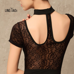 Adult Ballet Gymnastics Suit for Women, Halter Neck Ballet Dance Suit, Practice Suit, One-Piece Basic Training Suit, Stand-Up Collar Body Suit, New Style