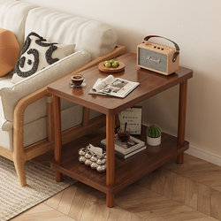Sofa Side Table, Double-Layer Coffee Table, Small Tea Table for Living Room, Simple Bedside Table for Bedroom, Storage Rack, Simple Small Table