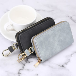 Light Luxury and Simple Zipper Key Bag for Men, Waist-Hanging Multi-Functional Household Small Bag, Large Capacity Car Key Bag for Women