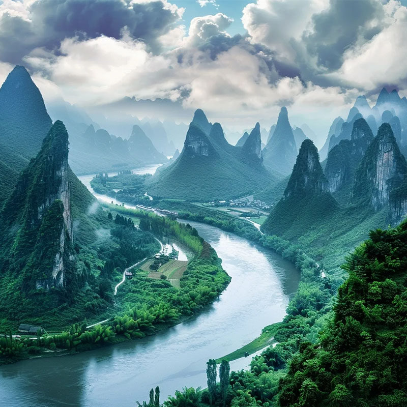 【私家小团】桂林阳朔一日旅游漓江遇龙河竹筏漂流包车纯玩旅行