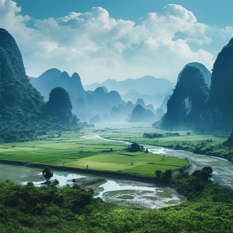 【私家小团】桂林阳朔漓江一日旅游杨堤遇龙河竹筏漂流相公山包车