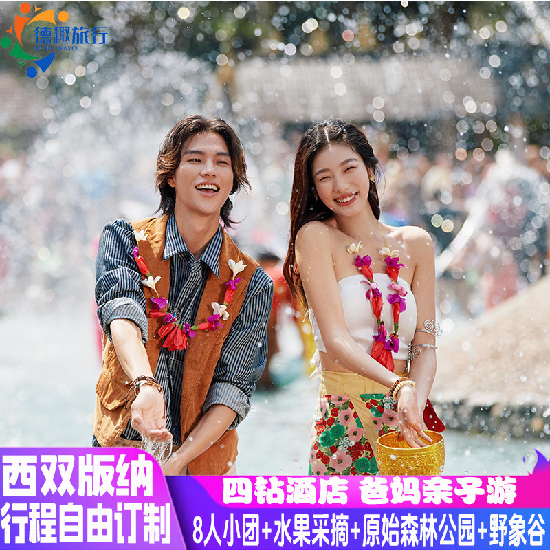 轻奢8人家庭小团四钻酒店 云南西双版纳旅游5天4晚野象谷星光夜市