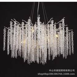 Light luxury chandelier living room main light hall crystal designer luxury luxury tree branch atmospheric light French restaurant light