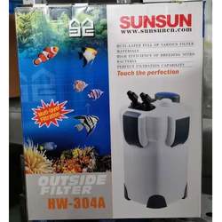 hw3 series fish tank aquarium filter barrel water pump filter with filter cotton outside the tank