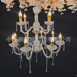 Acrylic crystal chandelier hotel auditorium empty luxury candle light European wedding hall wedding decoration props