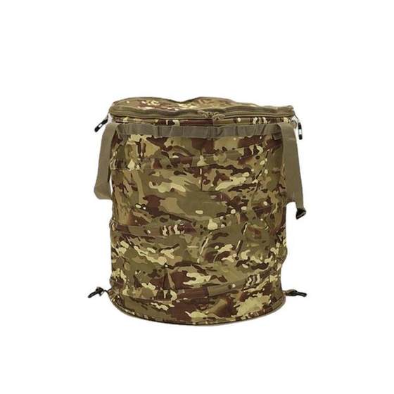 
Manufacturer's hot-selling Japanese and Korean foldable camping supplies multi-functional outdoor trash can camping debris storage bucket