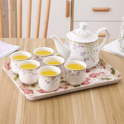 9wor tea set home living room wedding modern simple heat-resistant teapot water cup drinking ceramic complete set free