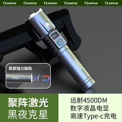 Strong Light Flashlight, Outdoor Ultra-Bright Rechargeable Durable Household Small Portable Emergency Magnetic Spotlight Repair Light