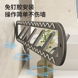 Spot quick-release stainless steel hooks for the bathroom without punching and strong load-bearing paste on the outside of the bathroom wardrobe.
