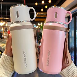 Thermos Cup for Women, New High-Quality Winter 316 Stainless Steel Water Cup, Men's Model, Special Cup for Students Going to School