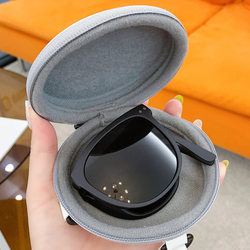 Folding Sunglasses for Women 2024 New High-End Polarized Anti-Uv Sun Protection Big Face Slimming Internet Celebrity Myopia Sunglasses