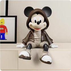 Medieval Style Mickey Tv Cabinet Decorative Ornaments High-End Niche Living Room Floor-Standing Entrance Hall Sideboard Hand-Made