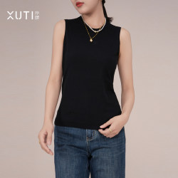 Autumn 100% cashmere sleeveless vest top for women