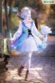 Genshin Tác Động cos quần áo Kamisato Ayaka lạ mắt thư kimono cosplay Bộ tóc giả trò chơi anime phù hợp với nữ làm sẵn 