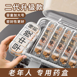 Elderly People's Medicine Box, Portable Medicine Dispensing Box for Seven Days a Week, Large Capacity, Medication Reminder, Three Meals a Day, Forgetful Medicine Box