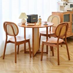 HOT Dairy Shop Solid Wood 289 Chair Net Tea Red Rattan Dining Chair Simple Shop About Hot Selling Recommended Rice Cafe Nordic Weaving Table