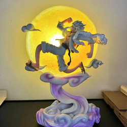 One Piece Fifth Gear Moon Chaser Nika Luffy Figure Model Squatting Pose Kaido Gk Ornament Birthday Gift