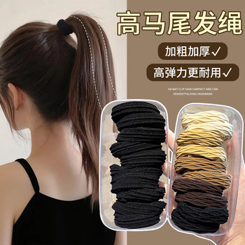 Soft, non-tearing, highly elastic and durable hair rope
