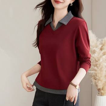 
Spring and Autumn Mother Slimming and Age Reducing Tops for Women