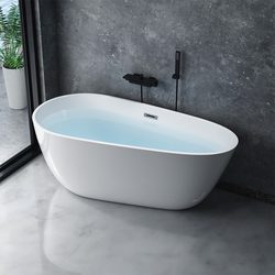 Acrylic B&B Hotel Internet Celebrity Bathtub Independent Seamless Household Small Apartment Goose Egg-Shaped Integrated Bathtub