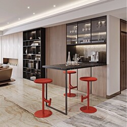 Creative Fiberglass Bar Chair, Simple Modern Stylish Gender-Neutral Chair, Outdoor Waterproof and Sun-Resistant Stylish Reception Bar Stool