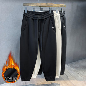 
Winter heavyweight Austrian velvet plus velvet sweatpants for men 2025 new American style loose legged sports pants for men and casual pants