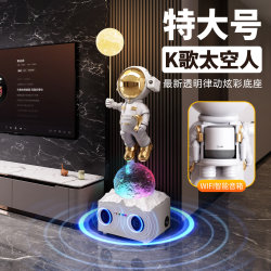 Astronaut Karaoke Speaker, Floor-Standing Decoration Next to the Tv Cabinet in the Living Room, High-End and Elegant Housewarming Gift