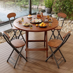 Folding Table, Dining Table for Home Use, Portable Outdoor Table for Setting up Stalls, Can Be Stored, Simple Dining Table and Chairs for Small Apartments