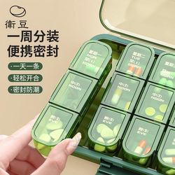 Medicine Dispensing Box for the Elderly, Portable Medicine Dispensing Box for Seven Days a Week, Medication Reminder, Three Meals a Day, Forgetful Small Medicine Box