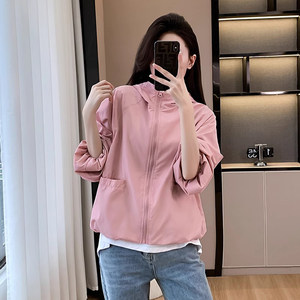 
Short coat women's thin 2026 spring and summer new niche non-colliding style loose and versatile hooded jacket for small people