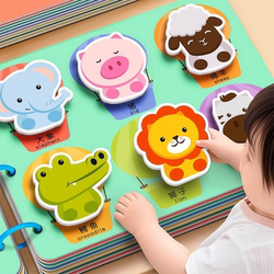 Quiet Tear-Resistant Book for Babies, Washable, Tear-Resistant, Chewable Cloth Book, Stick-On Baby Early Education Toy for Six-Month-Olds