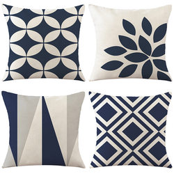 New Nordic Geometric Linen Pillowcase Office Sofa Cushion Headboard Backrest Pillow Home Decor