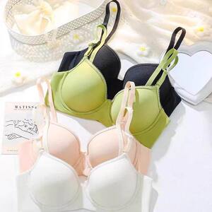 
Full cup markless nude thin style large breasts and small underwear adjustable type, anti-sagging, steel ring upper bra