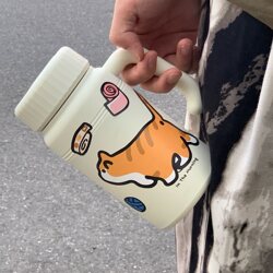 1000ml Thermos Cup with Large Capacity, ins High-Quality Appearance, Portable Student Campus 316 Stainless Steel Tea Cup