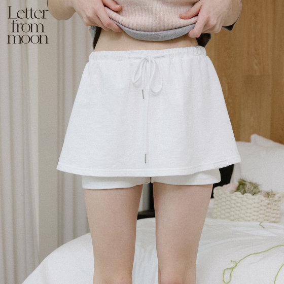 Ju Jingyi's same style丨Letter from moon 2025 autumn new A-line culottes skirt looks slimming